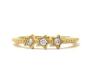 NEW 100% Authentic PANDORA 14k Gold CZ Celestial 3 Stars Ring 162333C01