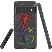 For Google Pixel 6 Pro Case Tough Protective Cover Colorful Lizard