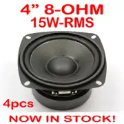 4x 4" 15WRMS PA DJ Speaker Subwoofer Woofer Sub Driver 4 Inch 8 Ohms Quality
