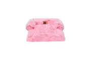 Charlie's Shaggy Faux Fur Bolster Sofa Protector Calming Dog Bed Ombre Pink Small