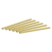 Brass Round Tube 5mm OD 0.5mm Wall Thickness 100mm Length Pipe Tubing 6 Pcs