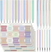 REGODI Bible Journaling Kit, 12 Pastel Highlighters, 6 Pens and 6 pen refill, 75 Sticky Notes, Colored Labels for School Office, Bible Supplies