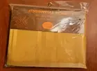 NOS vintage Kmart Essential Home Gold Satin Stripe Tablecloth Oval 52" X 70"