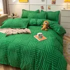 Green Bedding Set Fashion Single Double Size Bed Linen DuvetCover Pillowcase