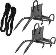 GAROZATION Tree Climbing Ankle Boots Metal Spikes Portable Climbing Tools for Outdoor Anti-Skid Steel Polyester Size One Size