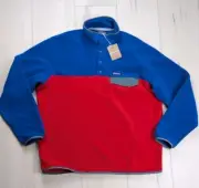 Patagonia Mens XL Lightweight Synchilla Snap-T Pullover Touring Red STY25551FA23