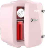 Mini Fridge, 4 Liter/6 Cans Small Refrigerator for Skincare, 110V AC/ 12V DC The