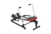 Genki Rowing Machine Home Gym Fitness Exercise Equipment Cardio Workout Trainer Rower APP Double Hydraulic 12 Levels Resistance