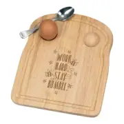 Work Hard Stay Bumble Breakfast Dippy Egg Cup Board Bee Inspirational Quote