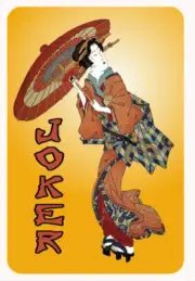 Mah Jongg Jong Mahjong 10 Joker Stickers Geisha - Set #524 ** Free Shipping **