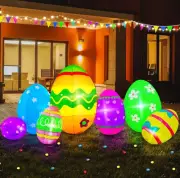 Spring Easter Inflatable Egg Airblown Party Home Decor Holiday Yard Lawn Lighted