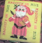 NEW!! Tempting Tangles Designs "NAUGHTY OR NICE SANTA" Cross Stitch Pattern