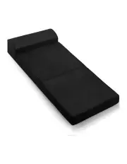 [Giselle Bedding] Folding Foam Mattress Portable Single Sofa Bed Mat Air Mesh Fabric Black