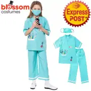 K781 Veterinarian Doctor Lab Coat Costume Hospital Medical Animal Vet Girls Boys