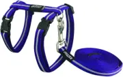 Alleycat Reflective Cat Harness Purple Small with Variable Load Safety Release B