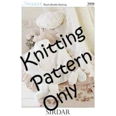 New Sirdar 3908 Snuggly Child Cardigan Pearls Double Sweater Knitting Pattern