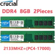 Crucial DDR4 16GB 2X8GB 2133Mhz PC4-17000 288pins Desktop Memory Dimm Ram