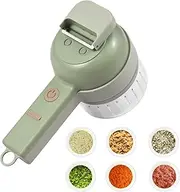 Vegetable 4 N 1 Handheld Electric Food Set Wirel Vegetable Cutter Set with USB Powered for Garlic Chil Onion Celery Ginger Green