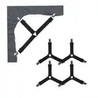 Bed Sheet Straps, 4 Pcs Adjustable Elastic Sheet Fasteners Fitted Sheet Strap...