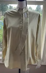 NWT Devon-Aire Equestrian Riding Show Shirt w/ Collars, Size 38, Yellow Green