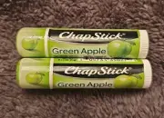 2 PACK CHAPSTICK Lip Moisturizer Green Apple Dry Chapped LIPS Balm 0.15oz Sweet