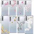 Silicone Phone Case For Samsung Galaxy S23 S22 A53 A14 A54 A34 Floral Soft Cover