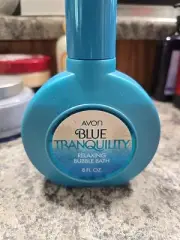 Avon Blue Tranquility Perfumed Bubble Bath Vintage 8 Oz
