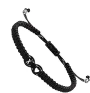 [Generic] Letters Bracelets For Women - Bracelets For Couples With Heart Design | 26 Letters Adjustable Mens Initial Bracelet, Braided Drawstring Bracelet, Handmade For Boys Girls
