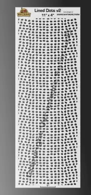 Lined Dots Large Format Mesh Fishing Lure Airbrush Stencil 11x4 - Mylar Reusable