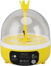 4 Eggs Chicken Egg Incubator,360° View Poultry Incubator,Manual Temperature Humi