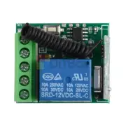 DC 12V 10A 1-Channel Wireless Relay RF Remote Control Switch Receiver 433MHz