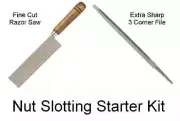 MusicianAtHeart GUITAR NUT SLOTTING STARTER KIT 3 Corner File & Razor Pull Saw