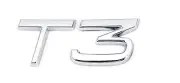 For VOLVO T3 Bright Silver Rear Boot Trunk Emblem Sticker Letter Badge (for: Volvo)