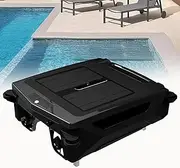 Automatic Solar Pool Skimmer Robot, Robotic Cleaner with Dual Charging & Obstacle Avoidance, 80m² Coverage for Home Use