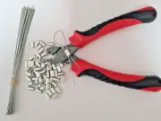 100 Pack ALUMINIUM TAMPER-PROOF SECURITY SEALS & HANDY SIZE CRIMP PLIERS