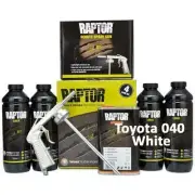 U-Pol Raptor Tintable for Toyota 040 White Protective Bed Liner Kit 4L + Schutz