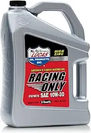 Lucas Oil Synthetic SAE 10W-30 Racing Motor Oil / 3X1 / 5 Quart