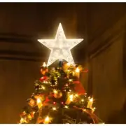 Illuminated Glitter Star Tree Topper, USB-powered, new in a box
