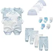 [JELYLOVE] Unisex Baby Boy Girl Layette Sets Bodysuits Pants And Accessories 19 Packs Comfort Infant Outfit New Born Essentials