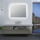 Bathroom LED Illuminated Mirror Touch Switch Energy Saving With Time And Temp...