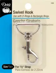 Dritz Swivel Hook For 7/8" Strap-Nickel, 123