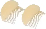 2Pcs Charming Bump It Up Volume Inserts Hair Comb Do Beehive Hair Stick Bun Maker Tool Hair Base Styling Accessories for Women Lady Girl (Beige)
