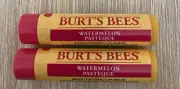 x2 BURTS BEES WATERMELON MOISTURISING BALM