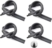 Taicols Car Windshield Wiper Blades Rubber Strips, 4 Pcs Universal Frameless Wiper Blade Replacement Strip Silicone Frameless Wipers Blade Refills Silicone Wiper Blade for Most Vehicle Buses Trucks