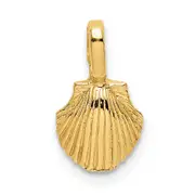 14K Yellow Gold Mini Scallop Shell Charm