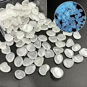 350 Pieces of Luminous Rocks,，0.79-1.181 inches，Luminous Pebbles,Pebbles for Plants/Yards/backyards/Fish Tanks/Swimming Pool Items，Add Charm to Your Space ﻿(White)