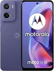 [Motorola] Moto E15 (2/64 GB, 32 MP camera + flicker protection sensor, 6.67 inch HD + 90 Hz Corning® Gorilla® Glass 3, 5200 mAh, MediaTek Helio G81 Extreme, Android 14 Go Edition), Denim Blue