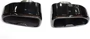 1 Pair Compatible For BMW G01 X3 G02 X4 2018 To 2021 Exhaust tip Upgrade M40i Stainless Steel Black Muffler Tip Square tip(Black)
