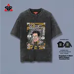 高級 KAOS 卡通 BRENDON URIE 超大水洗 T 恤超大石洗修身版型 BRENDON-1