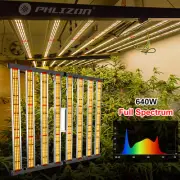 PHLIZON 640W Dimmable LED Hydroponics Indoor Grow Light Full spectrum Grow Lamp